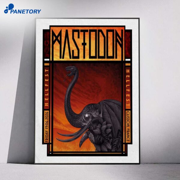 Mastodon Hellfest Clisson France Jun 19 2026 Poster