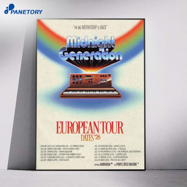 Midnight Generation European Tour 2026 Poster