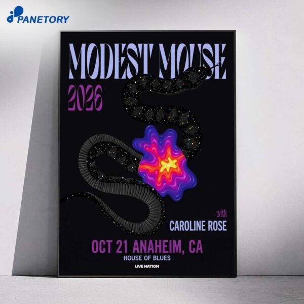 Modest Mouse Tour Anaheim CA Oct 21 2026 Poster