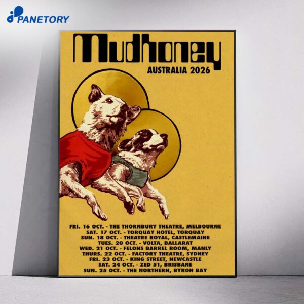 Mudhoney Australia Shows 2026 Poster