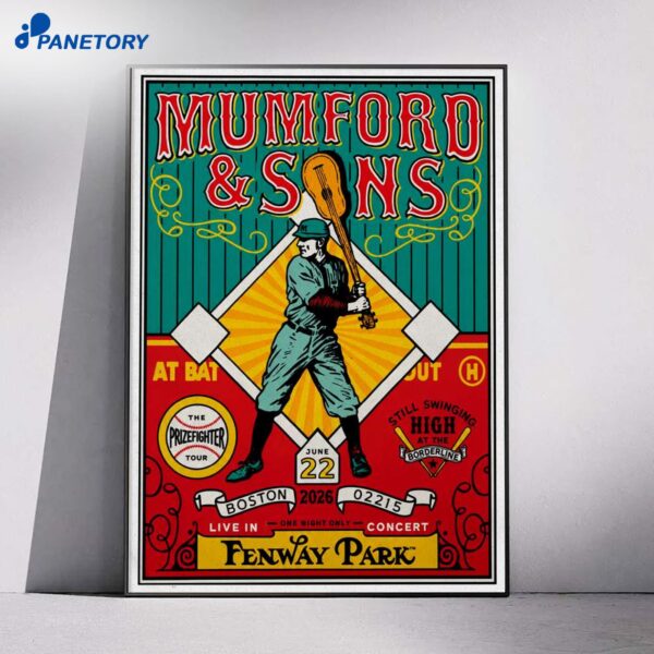 Mumford And Sons Boston MA Jun 22 2026 Poster