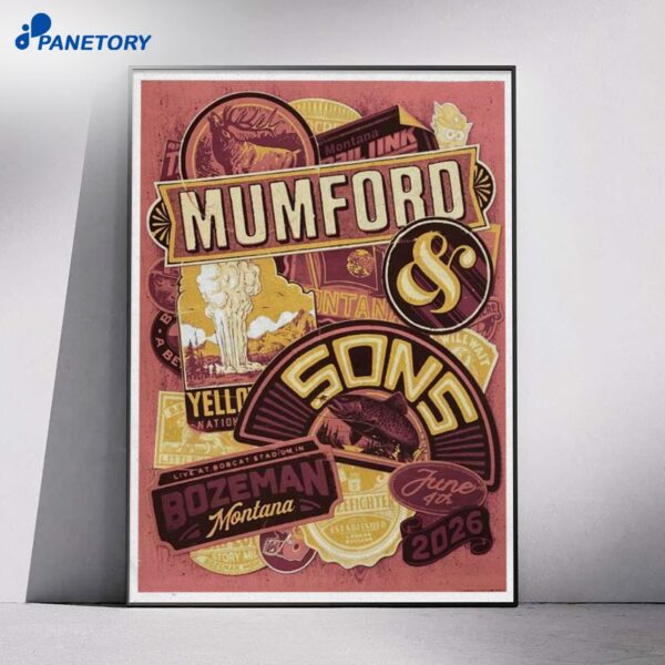 Mumford And Sons Bozeman MT Apr 6 2026 Poster