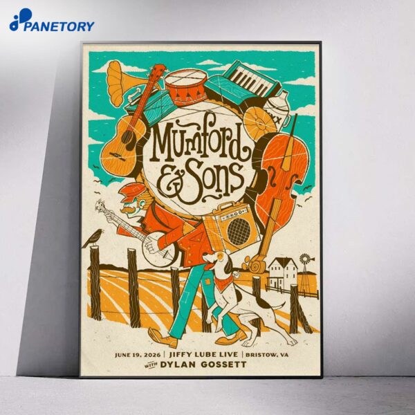 Mumford And Sons Bristow VA Tour Jun 19 2026 Poster