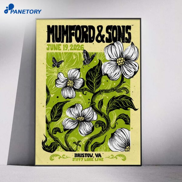 Mumford And Sons Bristow VA Tour Jun 19 2026 Poster