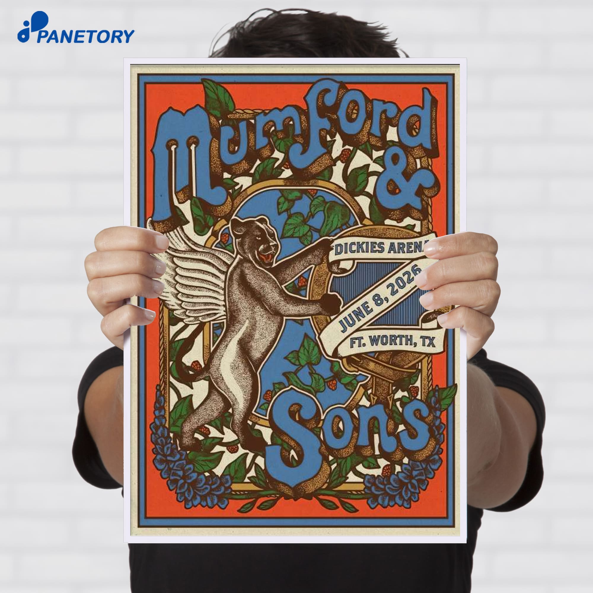 Mumford &Amp; Sons Dickies Arena Fort Worth Tx Jun 8 2026 Poster Mumford &Amp; Sons Dickies Arena Fort Worth Tx Jun 8 2026 Poster