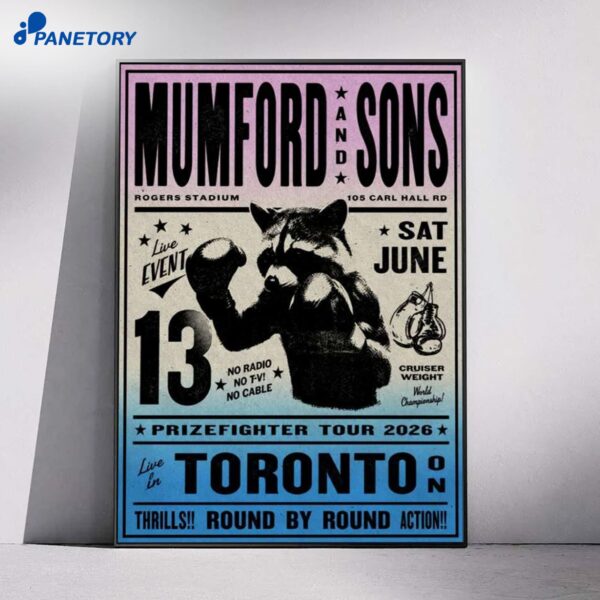 Mumford & Sons Toronto Jun 13 2026 Poster