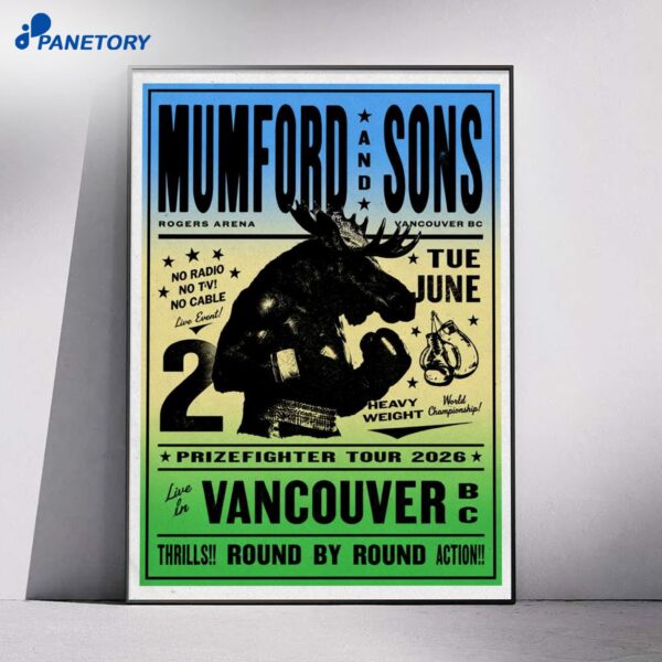 Mumford & Sons Vancouver Bc Rogers Arena Jun 2 2026 Poster