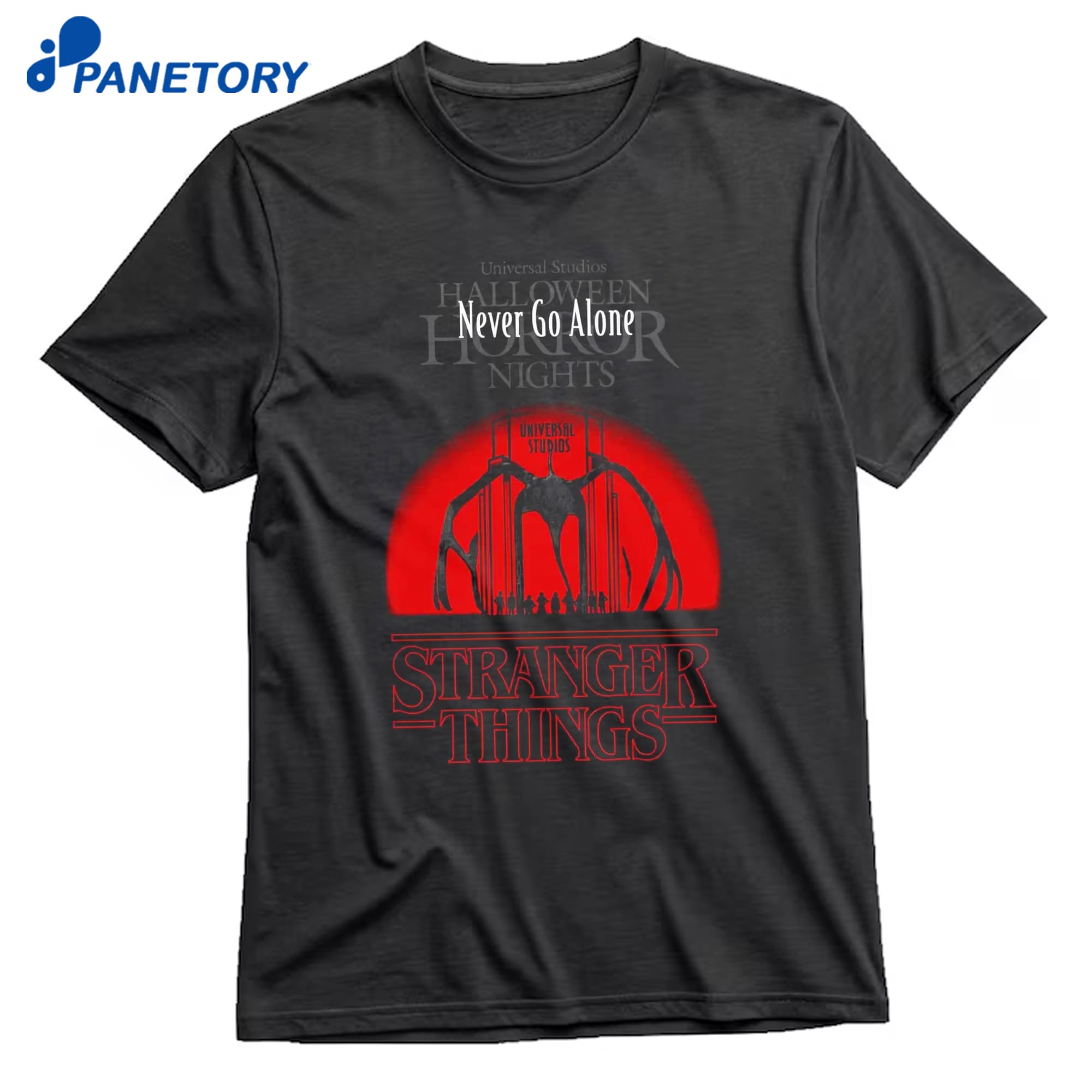 Never Go Alone Stranger Things T-Shirt 8 Never Go Alone Stranger Things T-Shirt 1