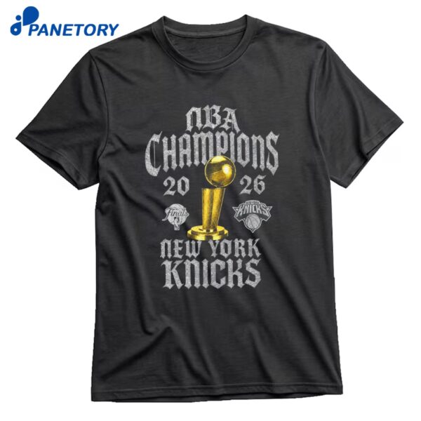 New York Knicks 2026 NBA Finals Champions Locker Room T-Shirt