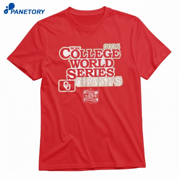 Oklahoma Baseball 2026 College World Series Champions T-Shirt
