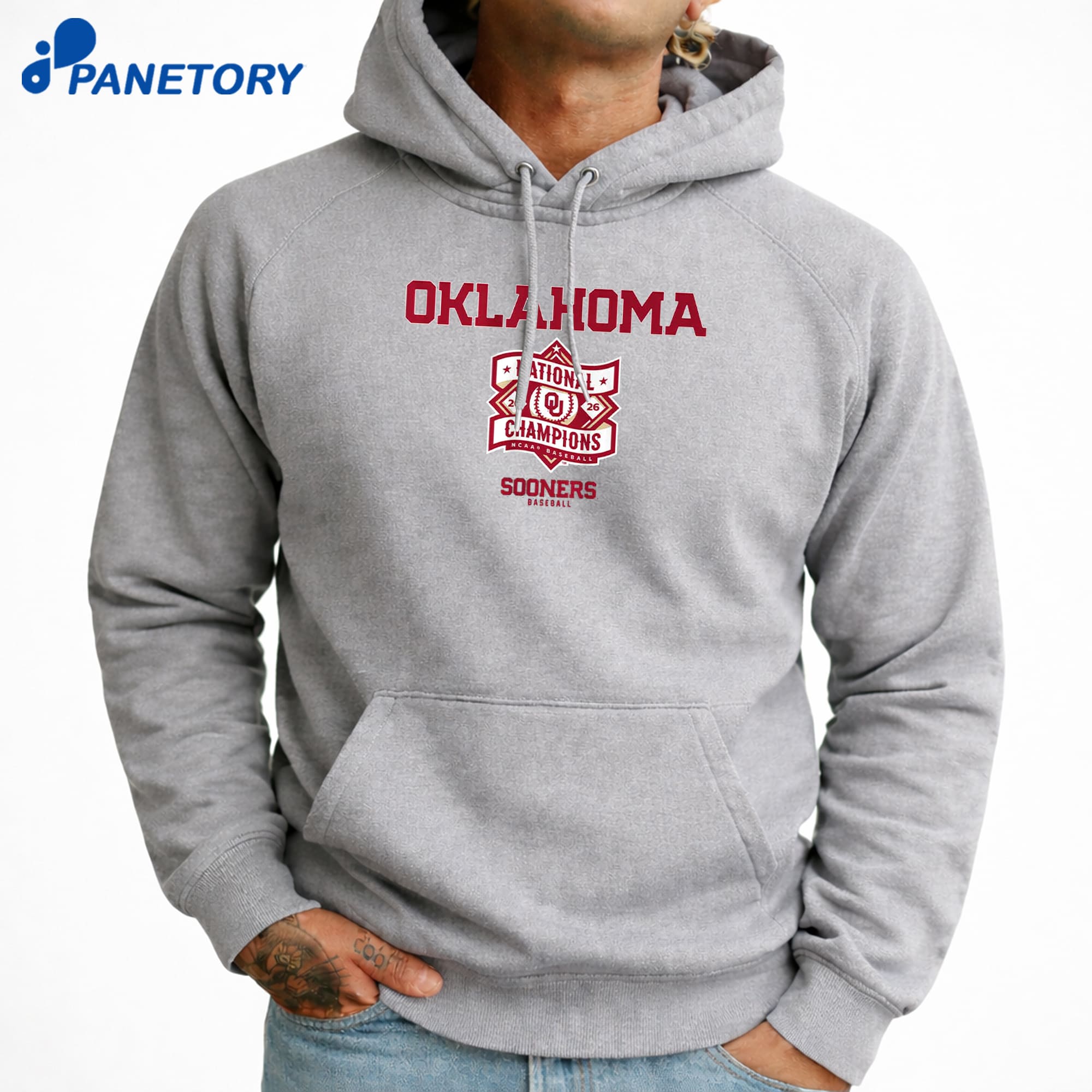 Oklahoma Baseball 2026 National Champions Text Logo Stack T-Shirt 7 Oklahoma Baseball 2026 National Champions Text Logo Stack T-Shirt 1