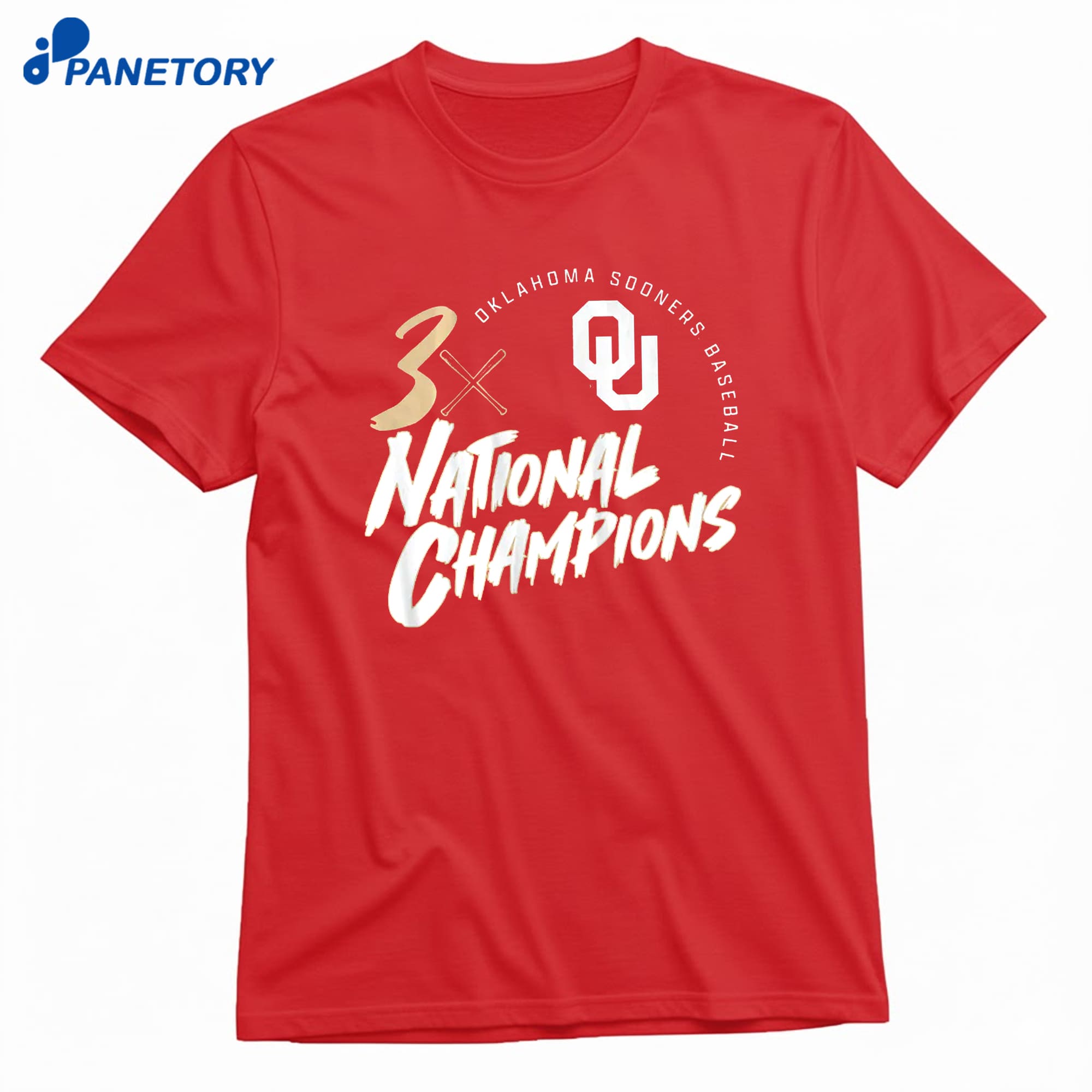 Oklahoma Baseball 3-Time National Champions T-Shirt 8 Oklahoma Baseball 3-Time National Champions T-Shirt 1