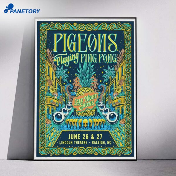 Pigeons Playing Ping Pong Raleigh NC Jun 27 2026 Poster