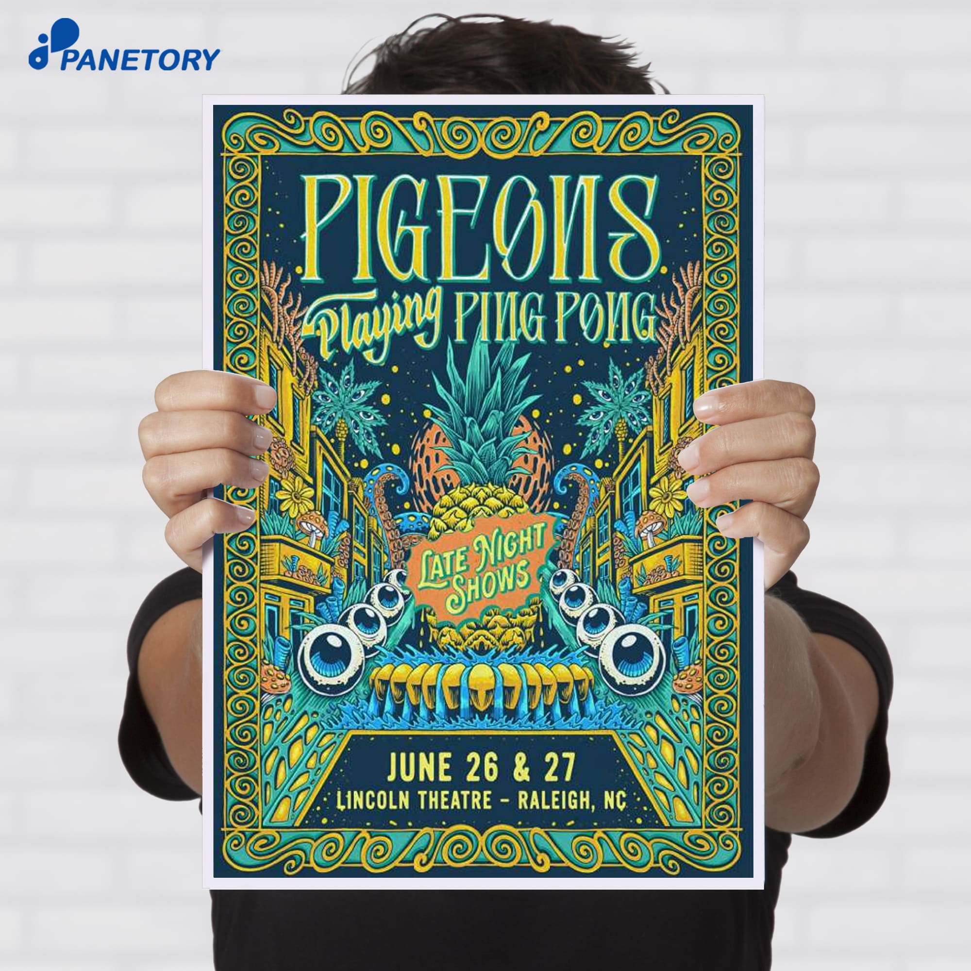 Pigeons Playing Ping Pong Raleigh Nc Tour Jun 26-27 2026 Poster Pigeons Playing Ping Pong Raleigh Nc Tour Jun 26-27 2026 Poster