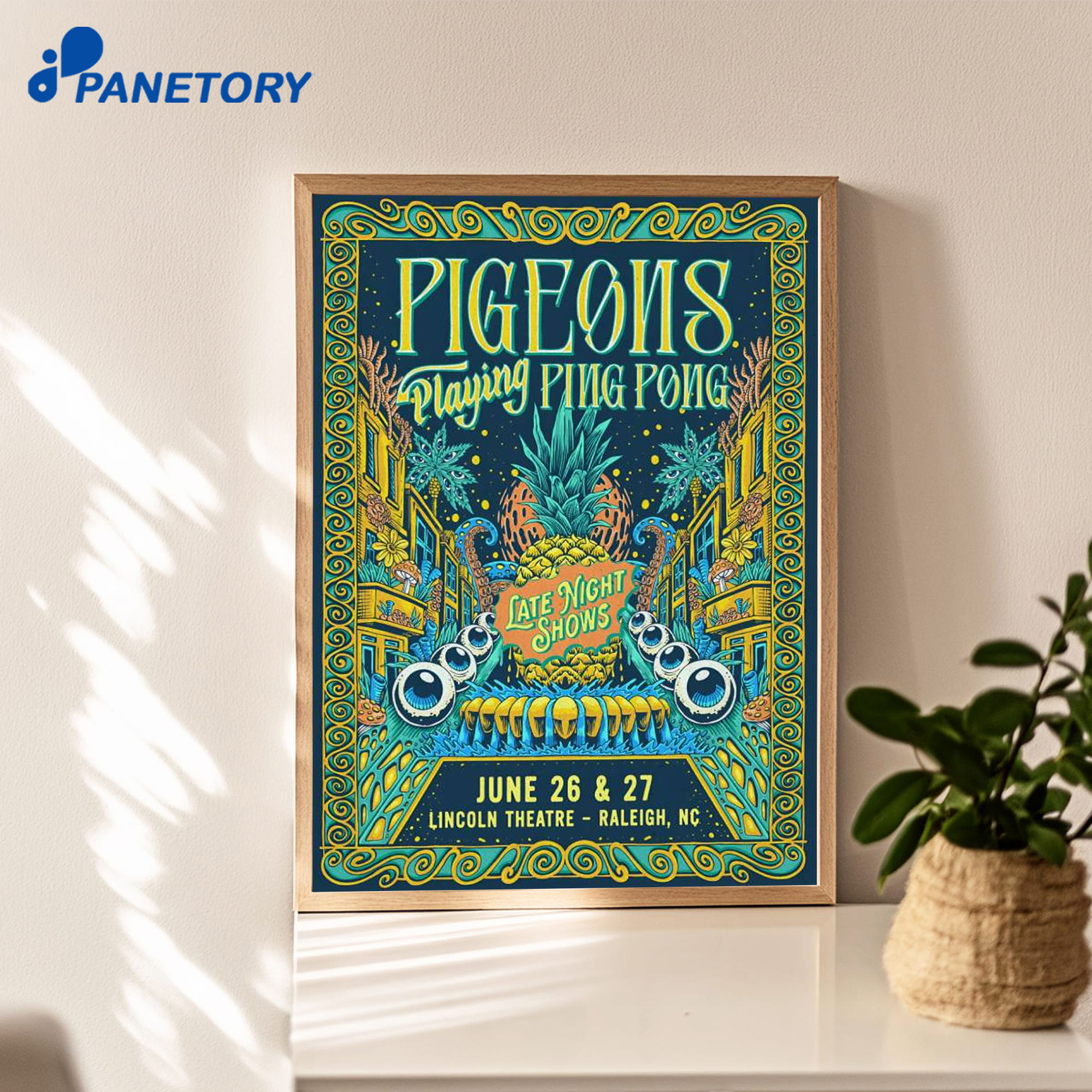 Pigeons Playing Ping Pong Raleigh Nc Tour Jun 26-27 2026 Poster Pigeons Playing Ping Pong Raleigh Nc Tour Jun 26-27 2026 Poster