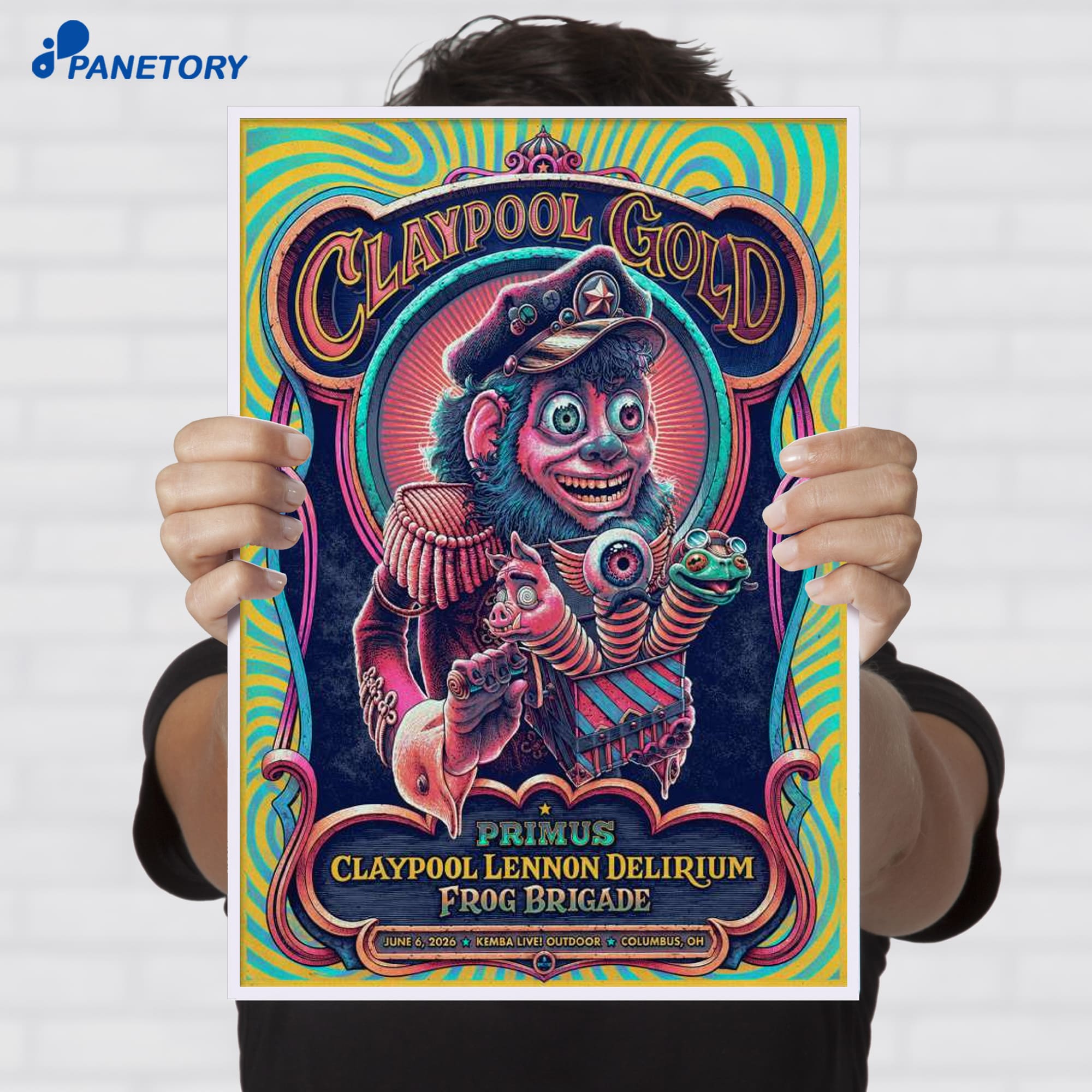 Primus Columbus Oh Claypool Gold Tour Jun 6 2026 Poster Primus Columbus Oh Claypool Gold Tour Jun 6 2026 Poster