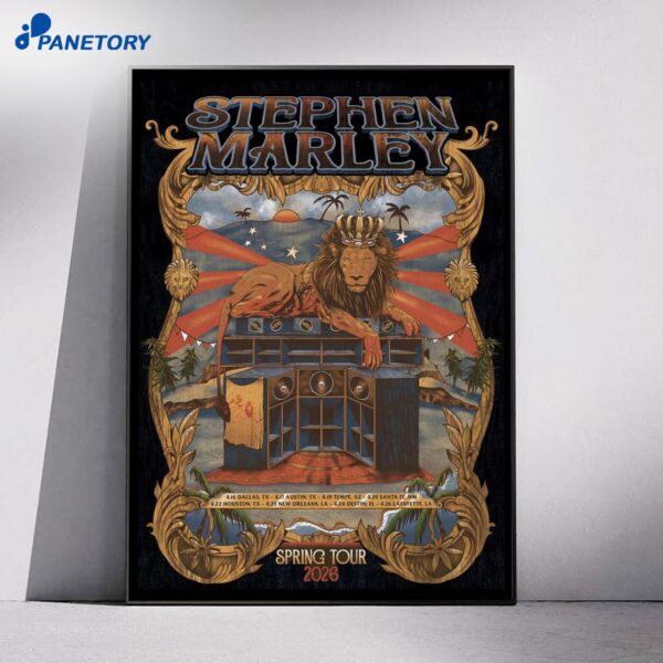 Stephen Marley Spring Tour 2026 Poster