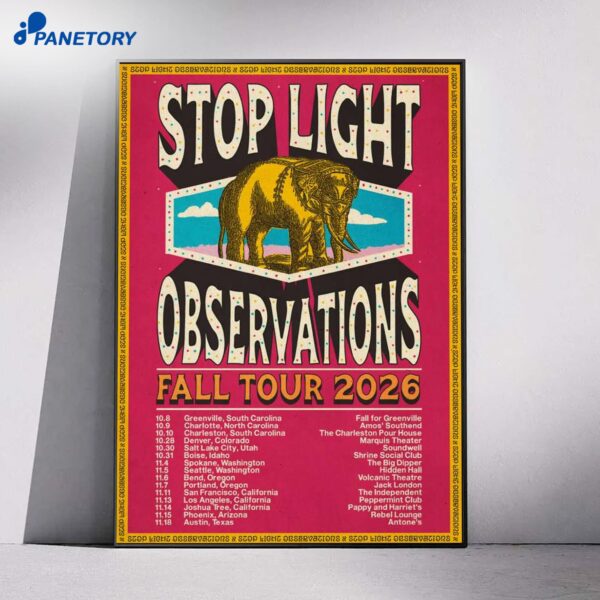 Stop Light Observations Fall Tour 2026 Poster