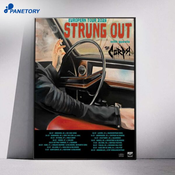 Strung Out European Tour 2026 Poster