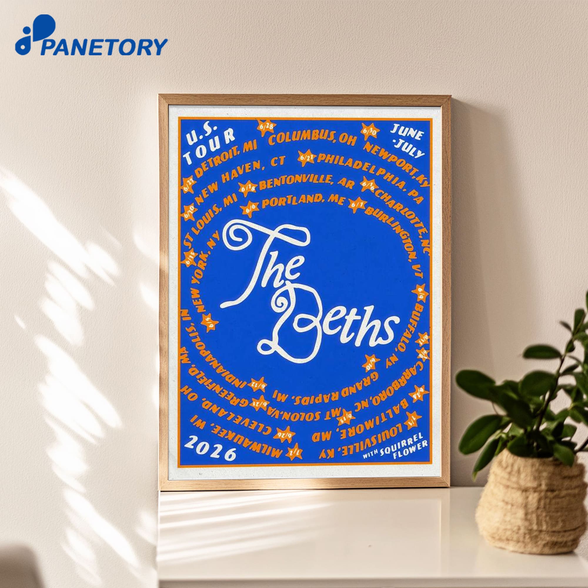 The Beths Us Tour 2026 Poster The Beths Us Tour 2026 Poster