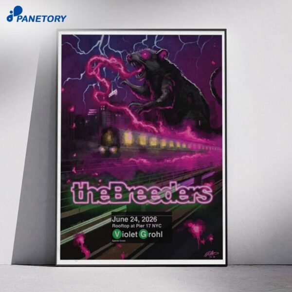 The Breeders Signed New York Jun 24 2026 Poster