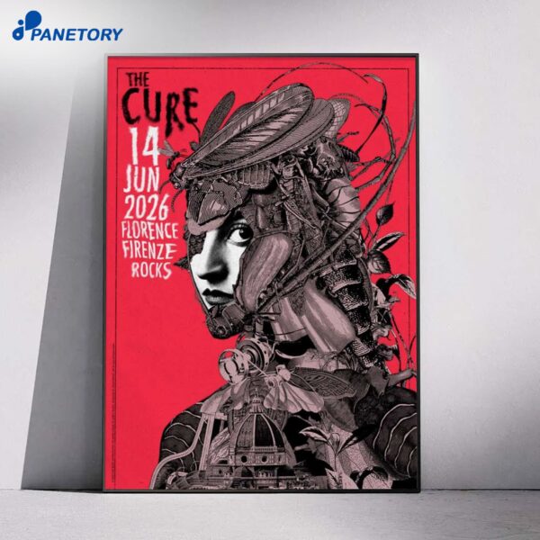 The Cure Florence Firenze Rocks Festival Florence Italy Jun 14 2026 Poster