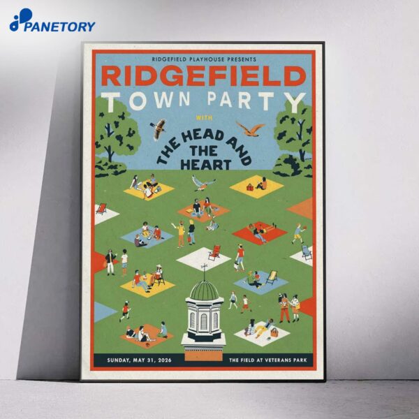 The Head And The Heart Ridgefield Town Party The Field Veterans Park Ridgefield CT May 31 2026 Poster