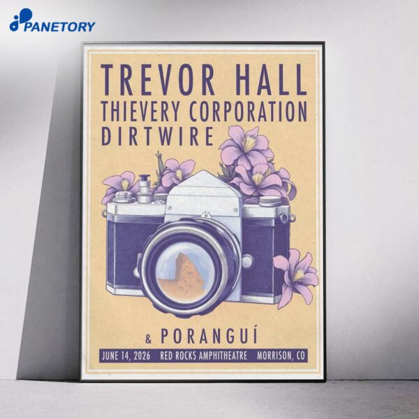 Trevor Hall Red Rocks Morrison CO Jun 14 2026 Poster