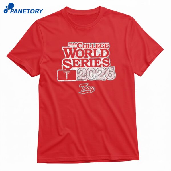 Troy Baseball 2026 College World Series T-Shirt
