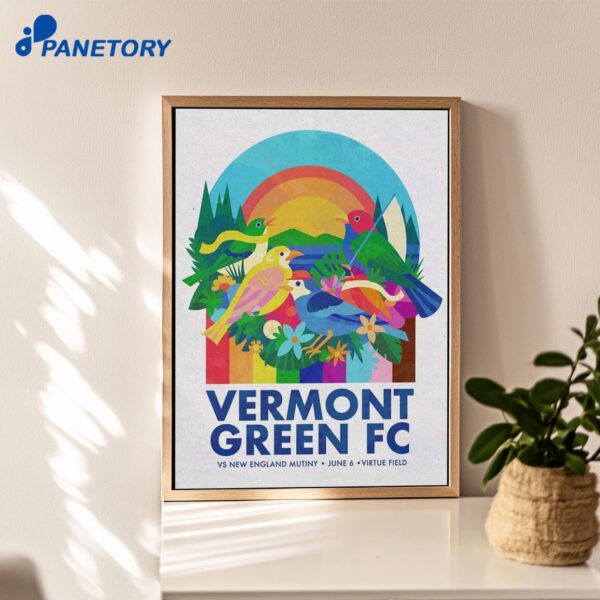 Vermont Green Fc Vs New England Mutiny Virtue Field Jun 6 2026 Poster
