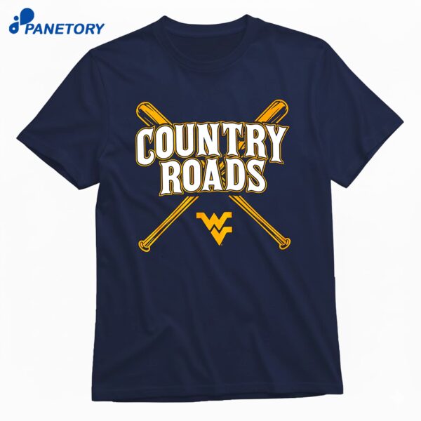 West Virginia Baseball Country Roads T-Shirt