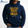 West Virginia Baseball Country Roads Take Me To Omaha T-Shirt 3