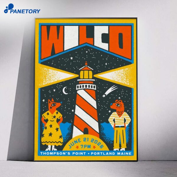 Wilco Portland Maine Tour Jun 21 2026 Poster