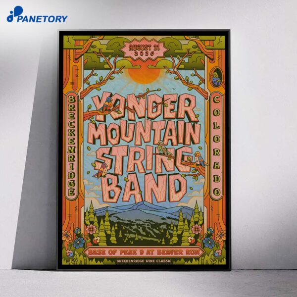Yonder Mountain String Band Beaver Run Resort And Conference Center Breckenridge CO Aug 21 2026 Poster