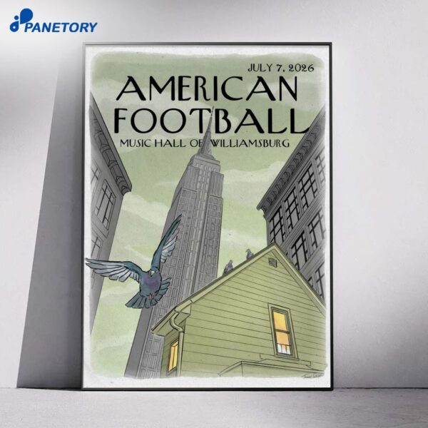 American Football Brooklyn NY Tour Jul 7 2026 Poster