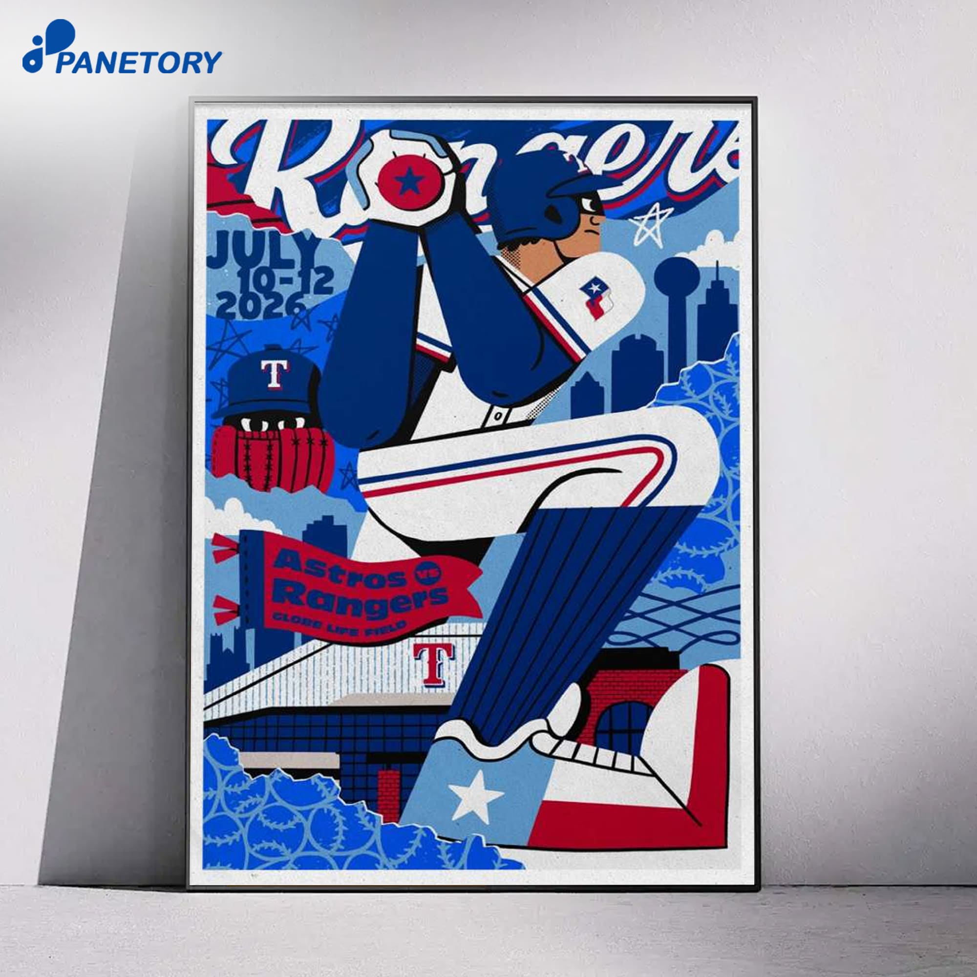 Astros Vs. Rangers Arlington Texas Jul 10-12 2026 Poster Astros Vs. Rangers Arlington Texas Jul 10-12 2026 Poster