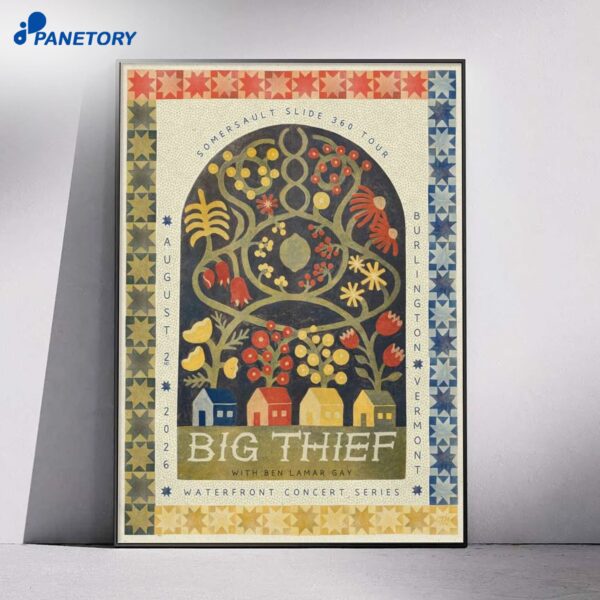 Big Thief Waterfront Park Burlington VT Aug 2 2026 Poster