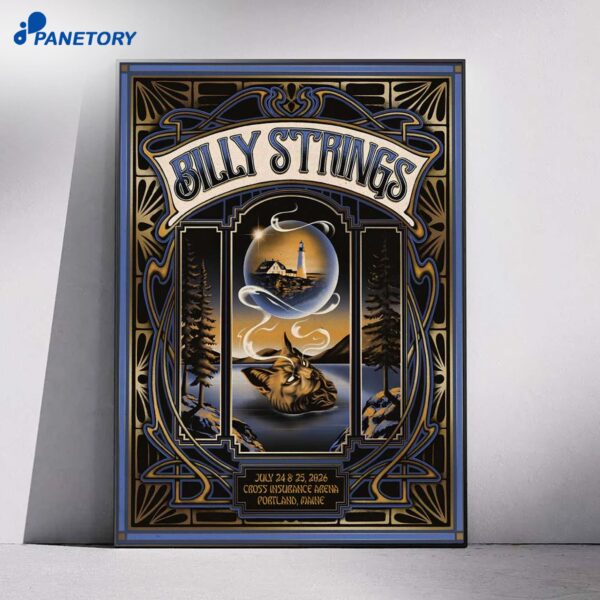 Billy Strings Tour Portland ME Jul 25 2026 Poster