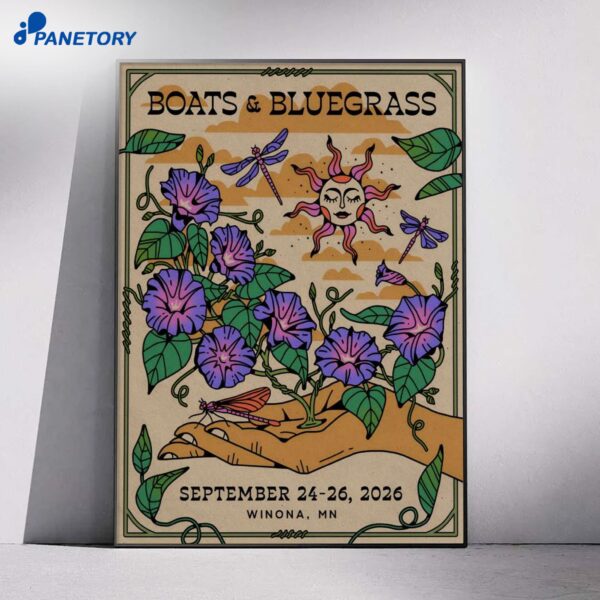 Boats And Bluegrass Prairie Island Campground Winona MN Sep 24-26 2026 Poster