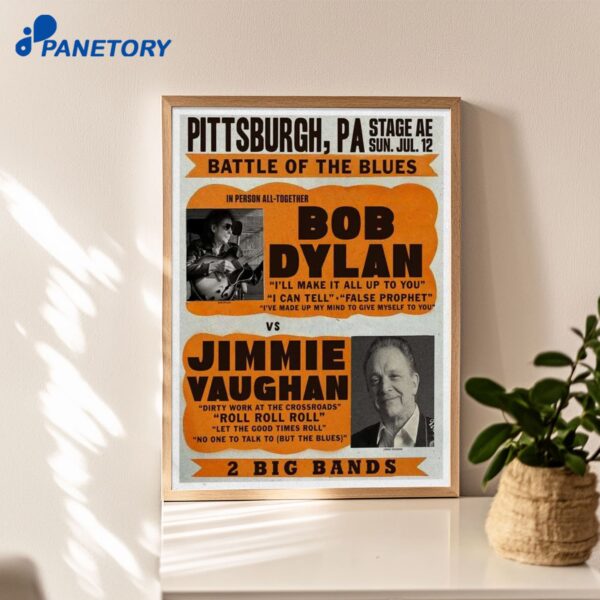 Bob Dylan Pittsburgh PA Stage AE Jul 12 2026 Poster