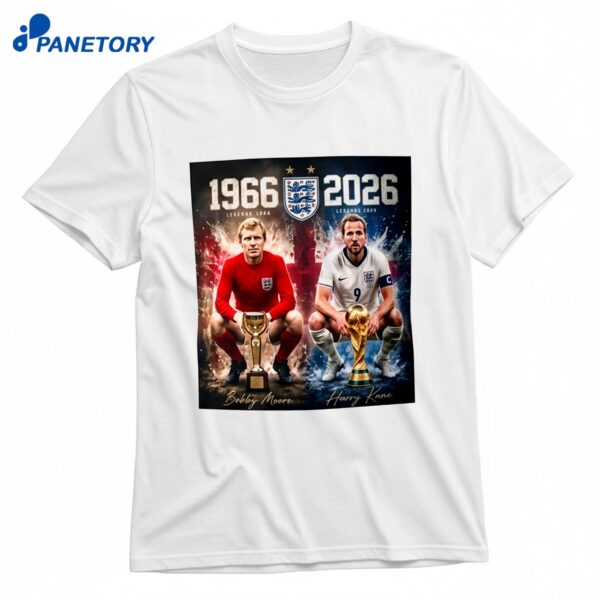 Bobby Moore Harry Kane 1966 2026 England T-Shirt