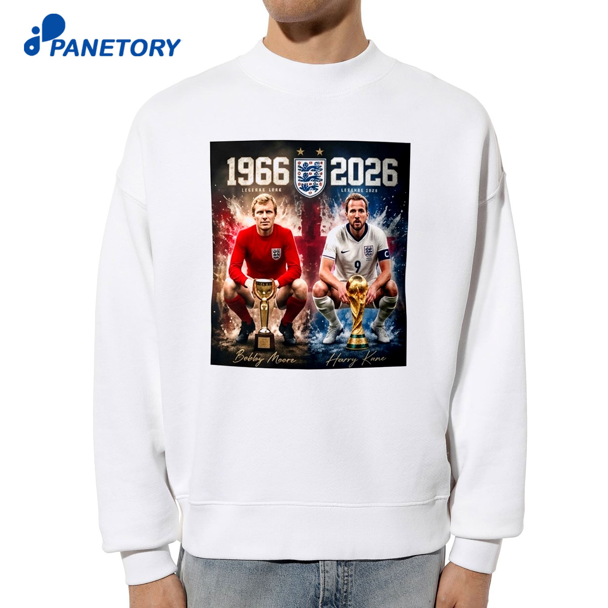Bobby Moore Harry Kane 1966 2026 England T-Shirt 6 Bobby Moore Harry Kane 1966 2026 England T-Shirt 2