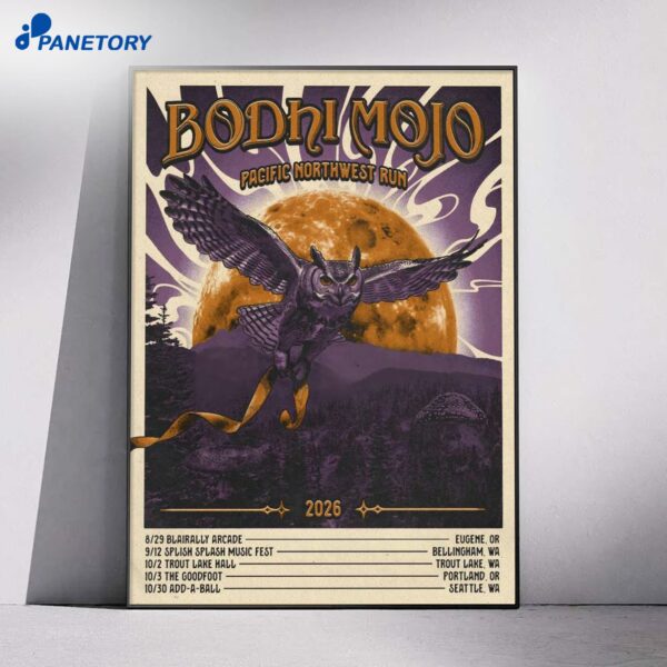 Bodhi Mojo Pacific Northwest Run Tour 2026 Poster