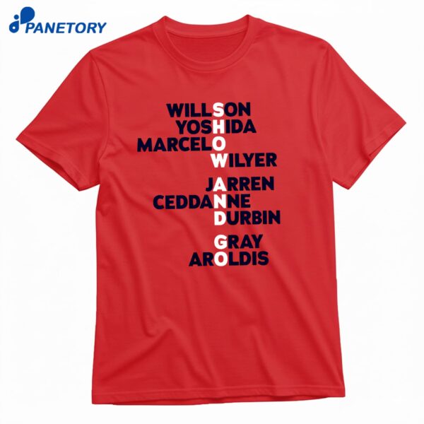 Boston Baseball Show And Go Names 2026 T-Shirt