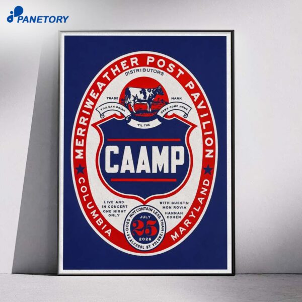 Caamp Columbia MD Jul 25 2026 Poster