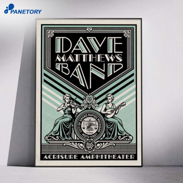 Dave Matthews Band Acrisure Amphitheater Grand Rapids MI Jul 8 2026 Poster