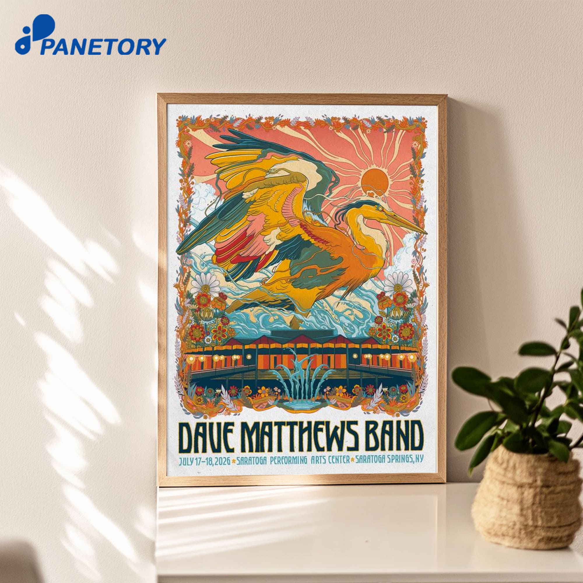 Dave Matthews Band Saratoga Performing Arts Center Jul 17-18 2026 Poster Dave Matthews Band Saratoga Performing Arts Center Jul 17-18 2026 Poster