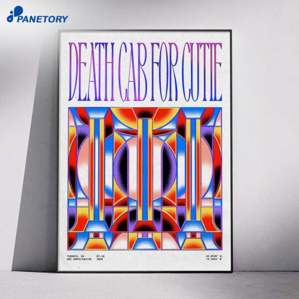 Death Cab For Cuite Toronto ON Jul 19 2026 Poster