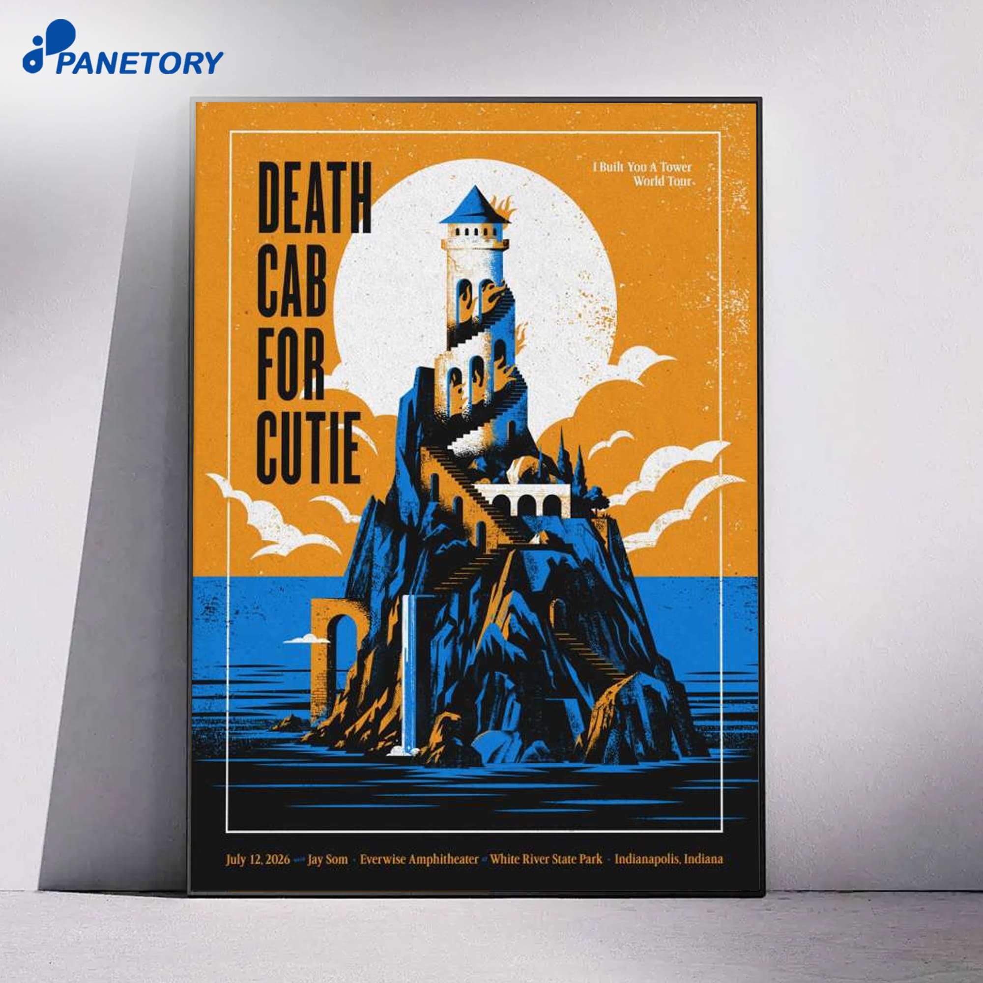 Death Cab For Cutie Everwise Amphitheater Indianapolis In Jul 12 2026 Poster Death Cab For Cutie Everwise Amphitheater Indianapolis In Jul 12 2026 Poster