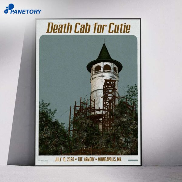 Death Cab For Cutie The Armory Minneapolis MN Jul 10 2026 Poster